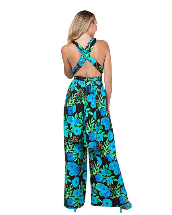 Convertible Wide Leg Jumpsuit