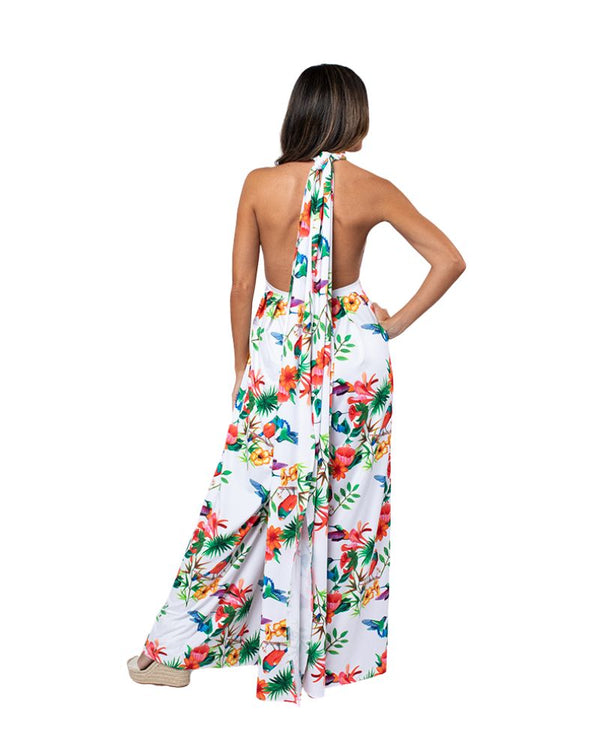 Convertible Wide Leg Jumpsuit