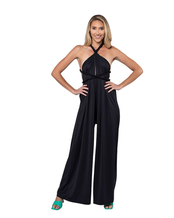 Convertible Wide Leg Jumpsuit