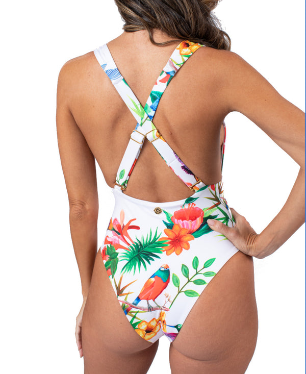 Adjustable Plunge One Piece Swimsuit
