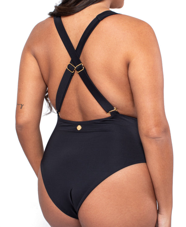 Adjustable Plunge One Piece Swimsuit