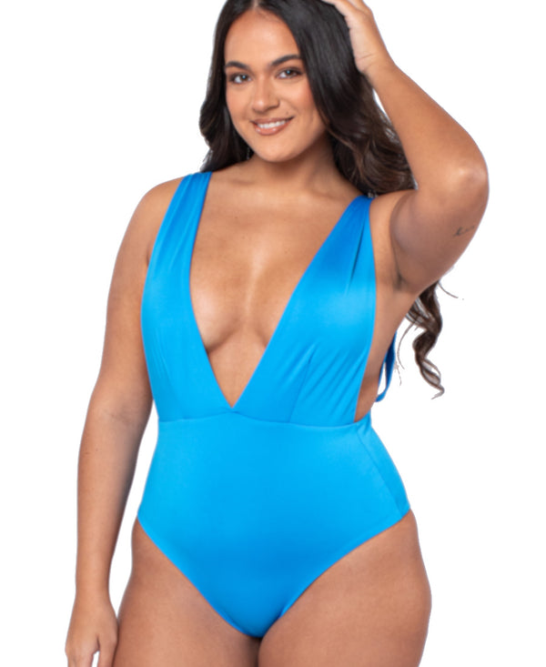 Adjustable Plunge One Piece Swimsuit