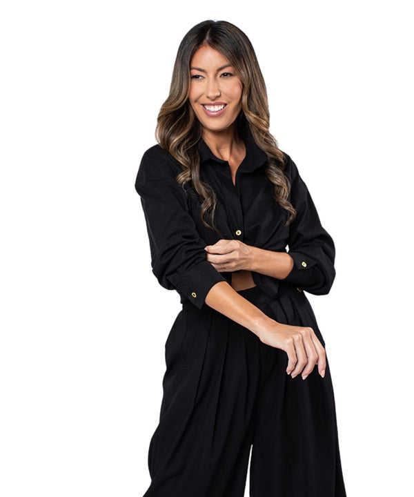 Relaxed Long Sleeve Linen Shirt