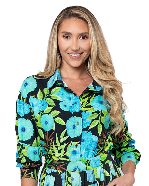 Relaxed Long Sleeve Linen Shirt