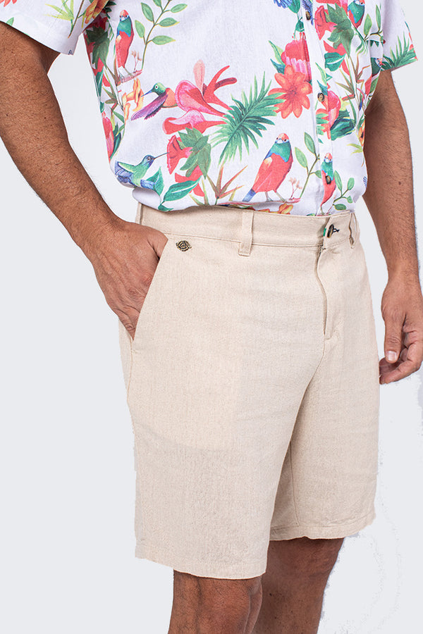 Relaxed Fit Linen Short