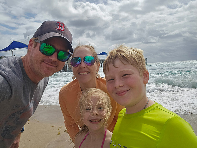 Family at the beach