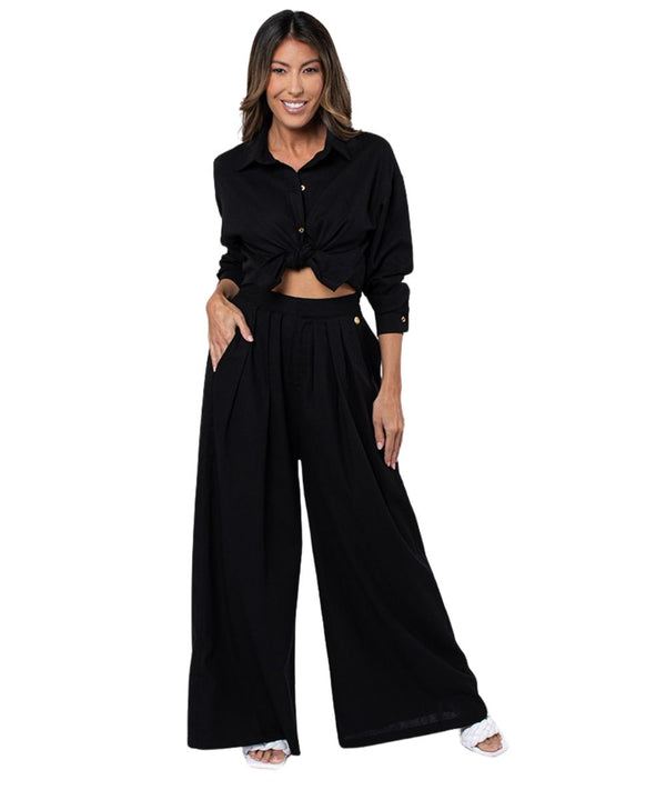Linen Wide Leg Pant