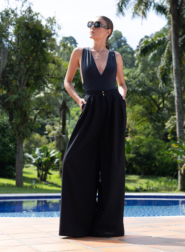 Linen Wide Leg Pant