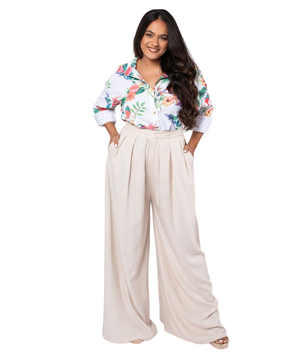 Linen Wide Leg Pant