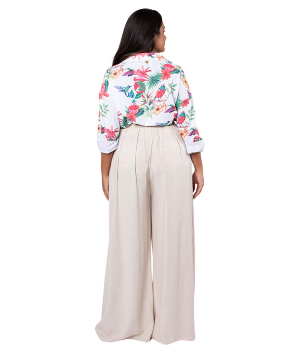 Linen Wide Leg Pant