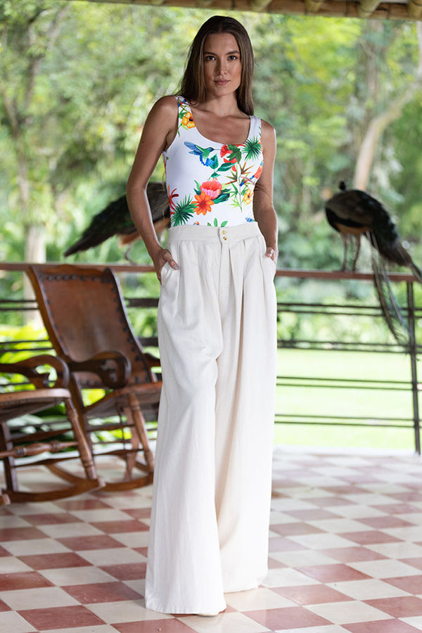 Linen Wide Leg Pant