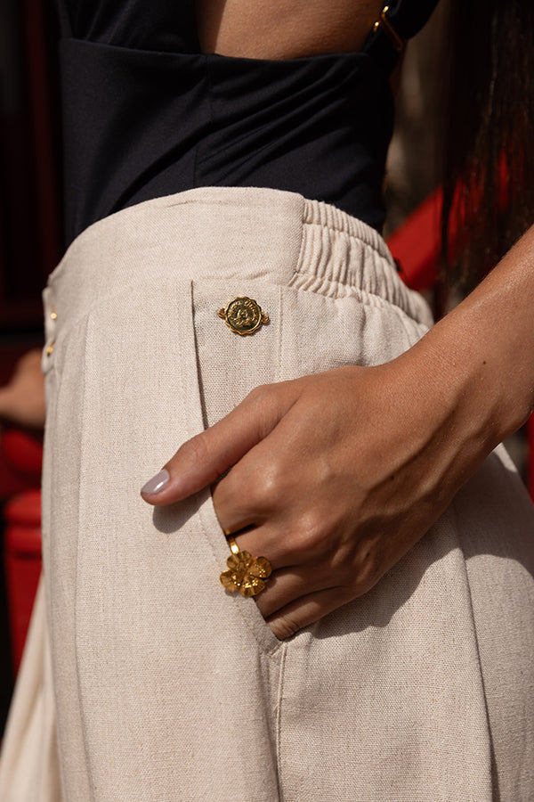 Linen Wide Leg Pant