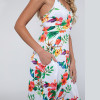 Tie Back Maxi Dress With Pockets